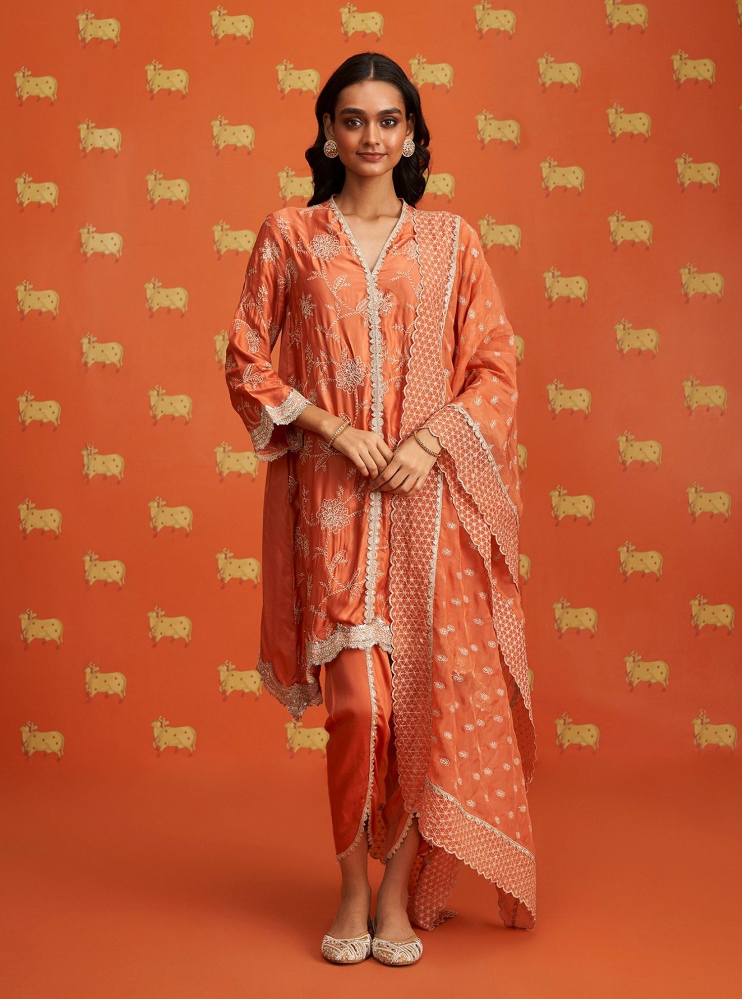 Smera Organza Green Anarkali Kurta Set